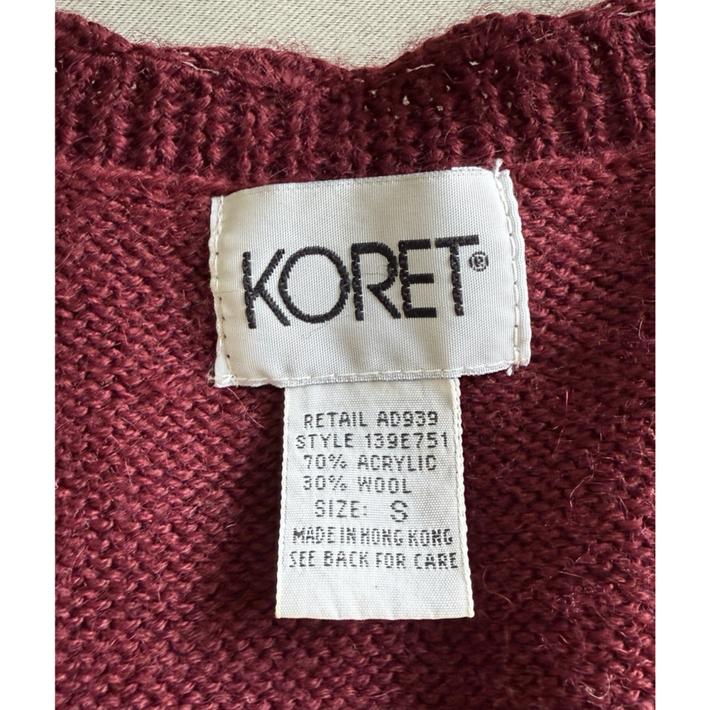 VTG 90s Koret Paisley Embroidered Sweater Vest Women S Knit‎ Bead Sequin Grandma - Picture 8 of 12